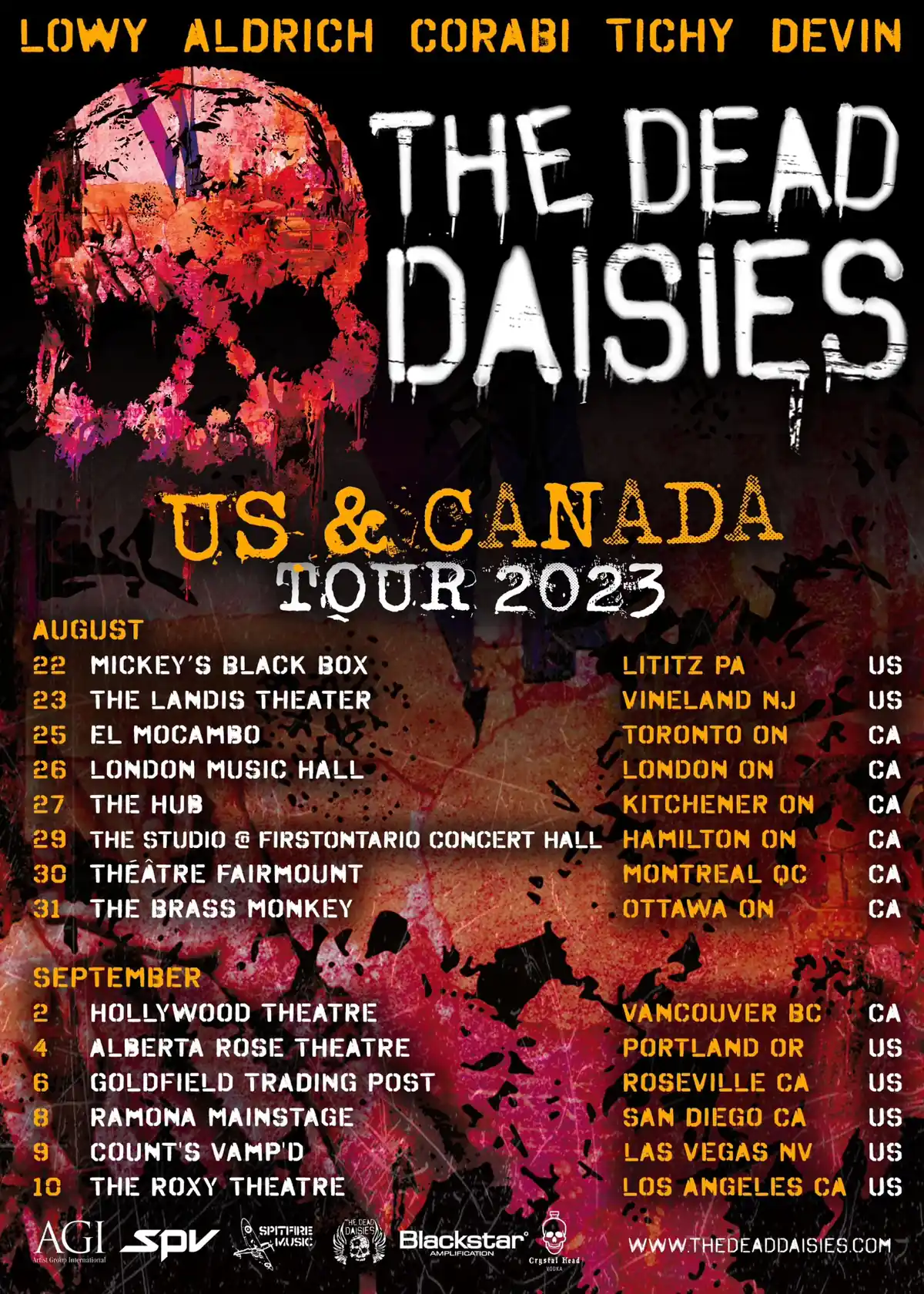 Doug Aldrich - The Dead Daisies Tour 2023 USA & Canada
